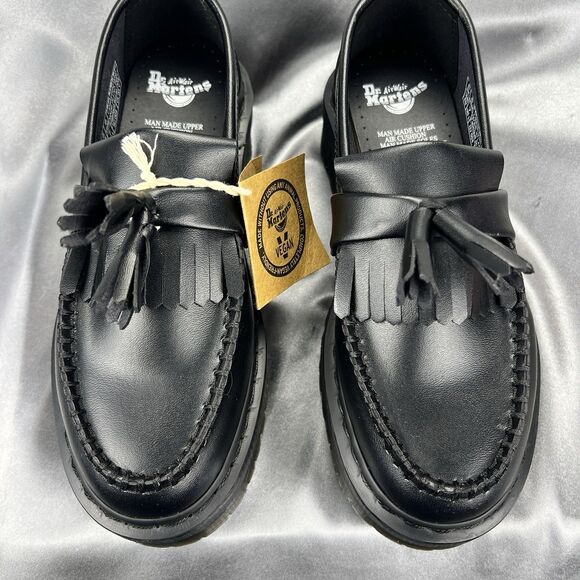 Dr. Martens V Adrian Quad Mono Shoes Black Platform W 7 / M 6 EU 38 Vegan 90s - Picture 9 of 16